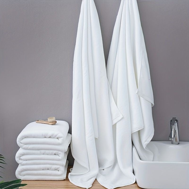 white large cotton towels