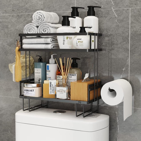 Double Layer Bathroom/ Toilet Racks With Tissue Holder – Luxury Homes ...