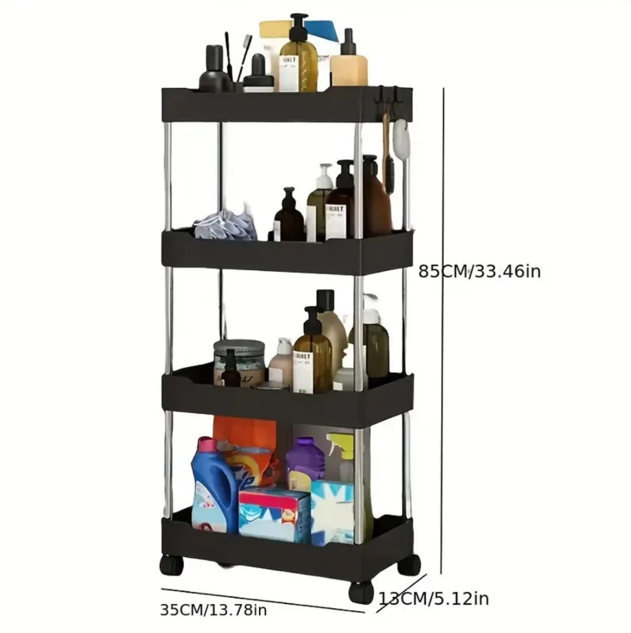 Multipurpose storage rack with wheels