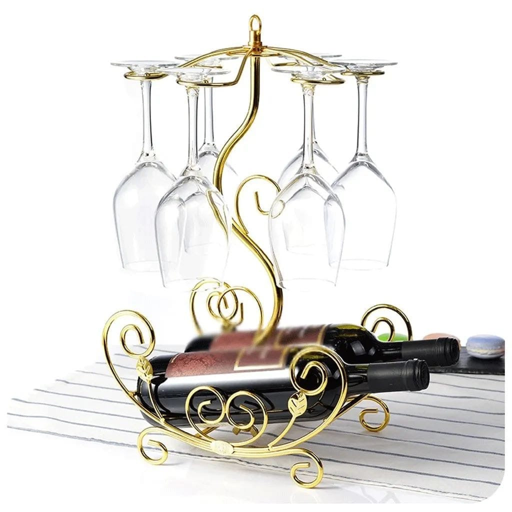 Golden metallic wine Rack