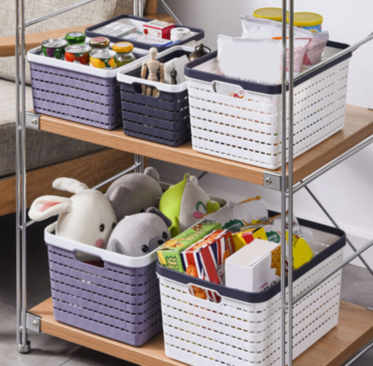 Large size storage baskets