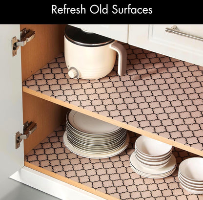 Geometric anti-slip shelf liner