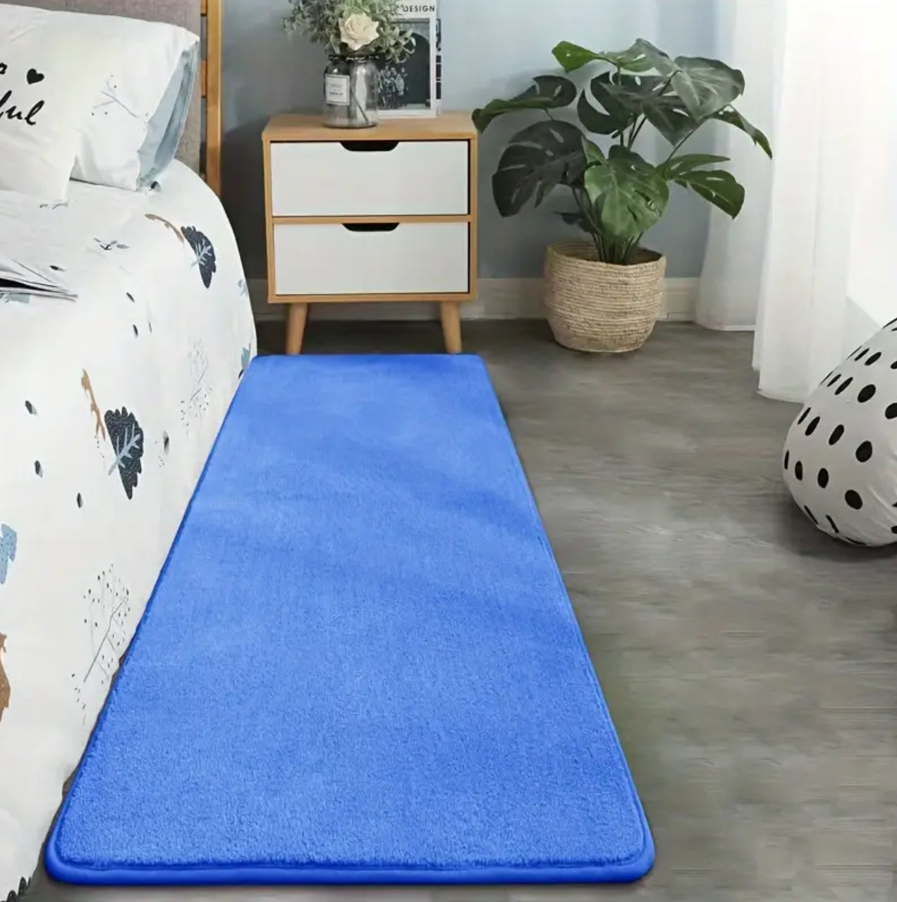 Non Slip Absorbent bedside mat  Soft luxurious  bedside rug