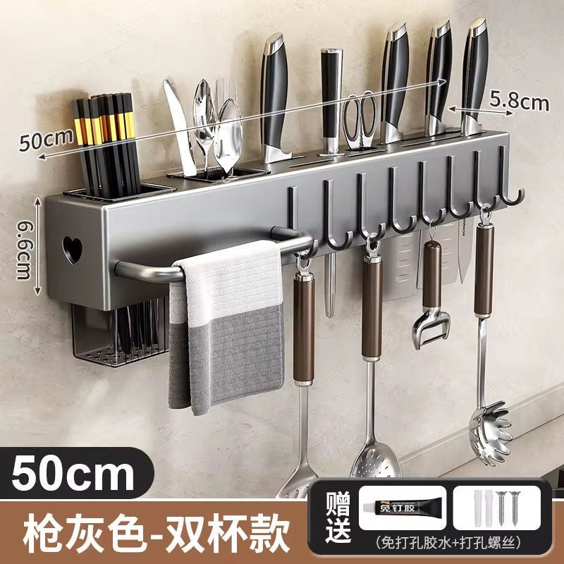 Multi functional carbon steel standing utensil holder