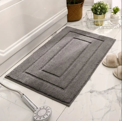 Flocking bathroom mats