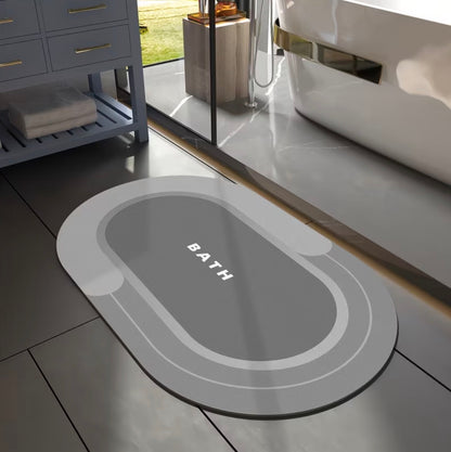 Absorbent Bathroom Mat (Oval)