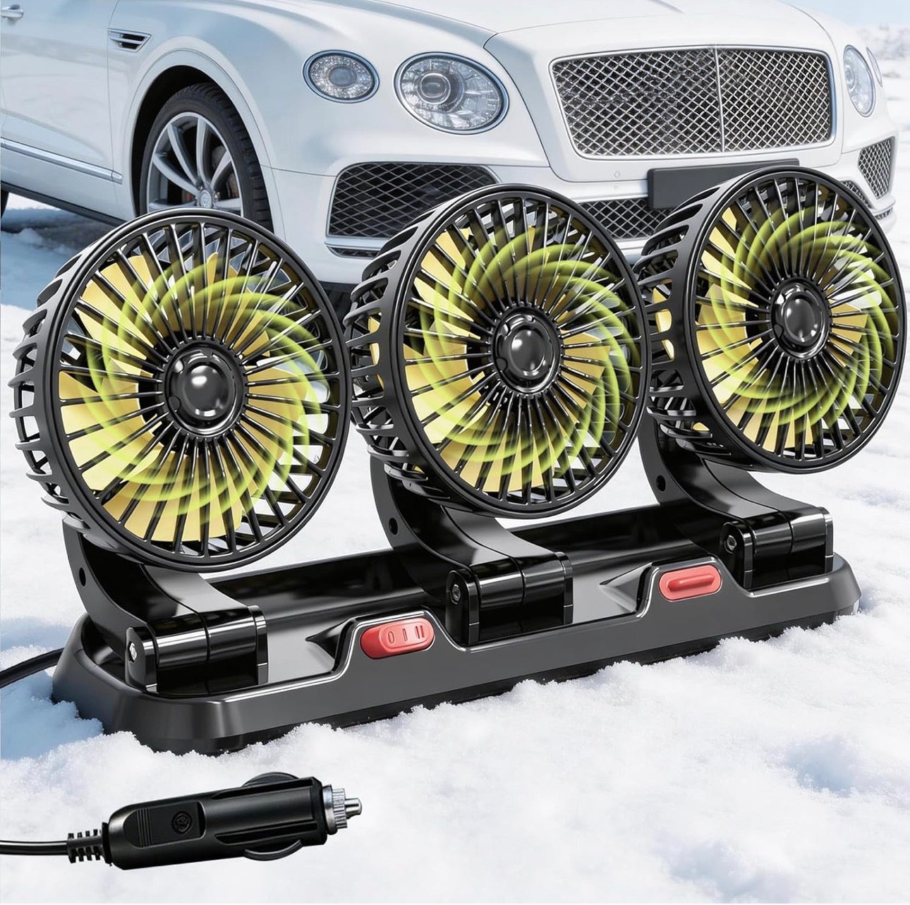 3 Head Car Cooling Fan 24V Cooling Fan