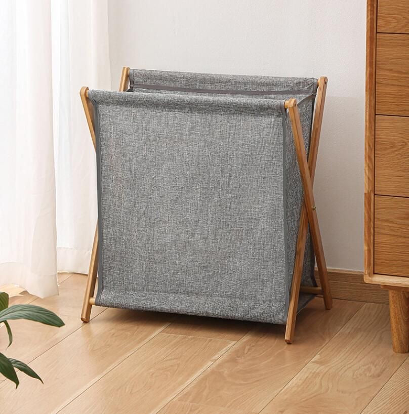 Foldable laundry hamper with cover lid