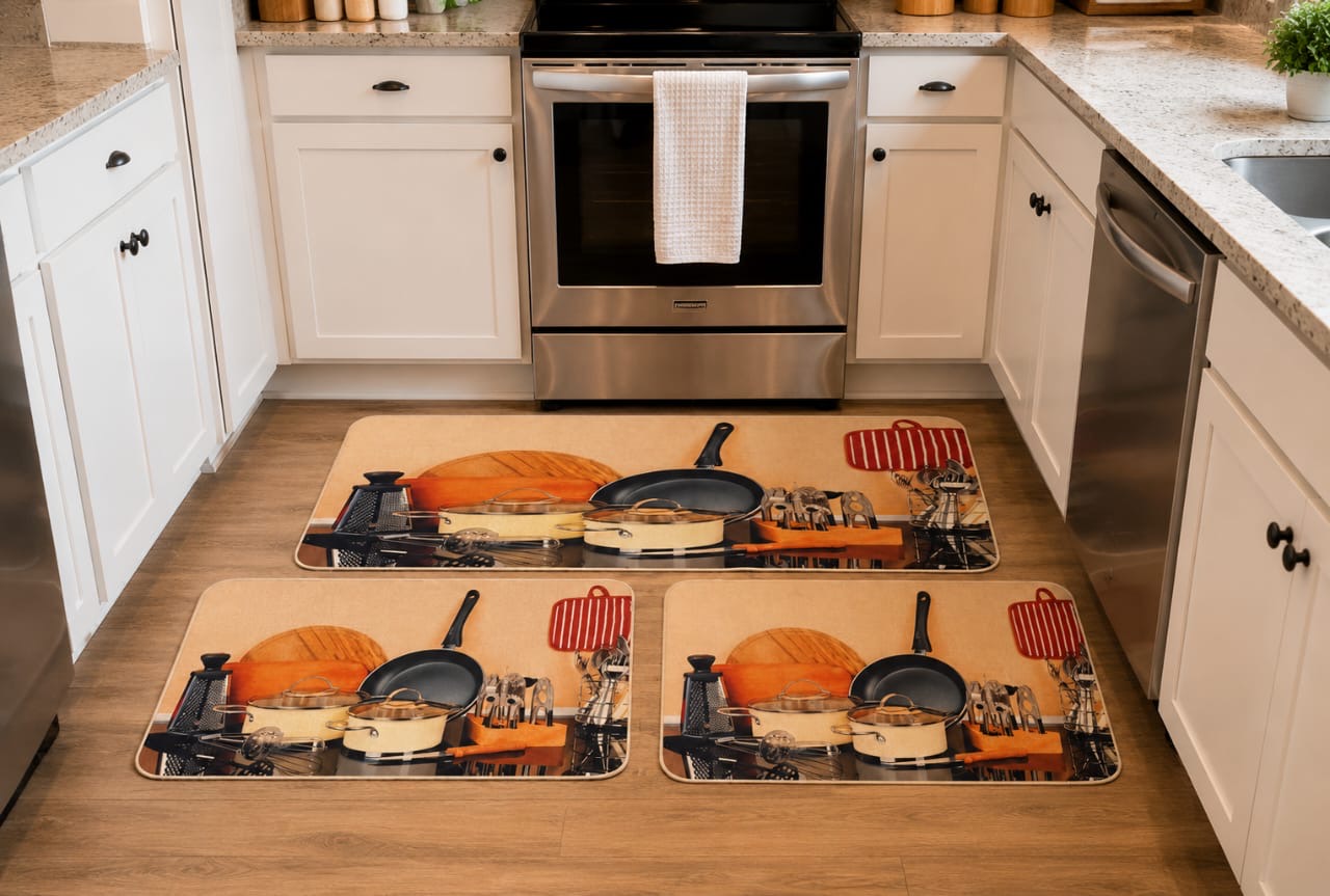 Three Pieces kitchen mat
