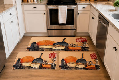 Three Pieces kitchen mat