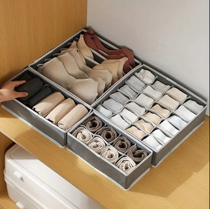 4 Pcs Undergarments Organizer Foldable Closet Dresser Drawer Organizer