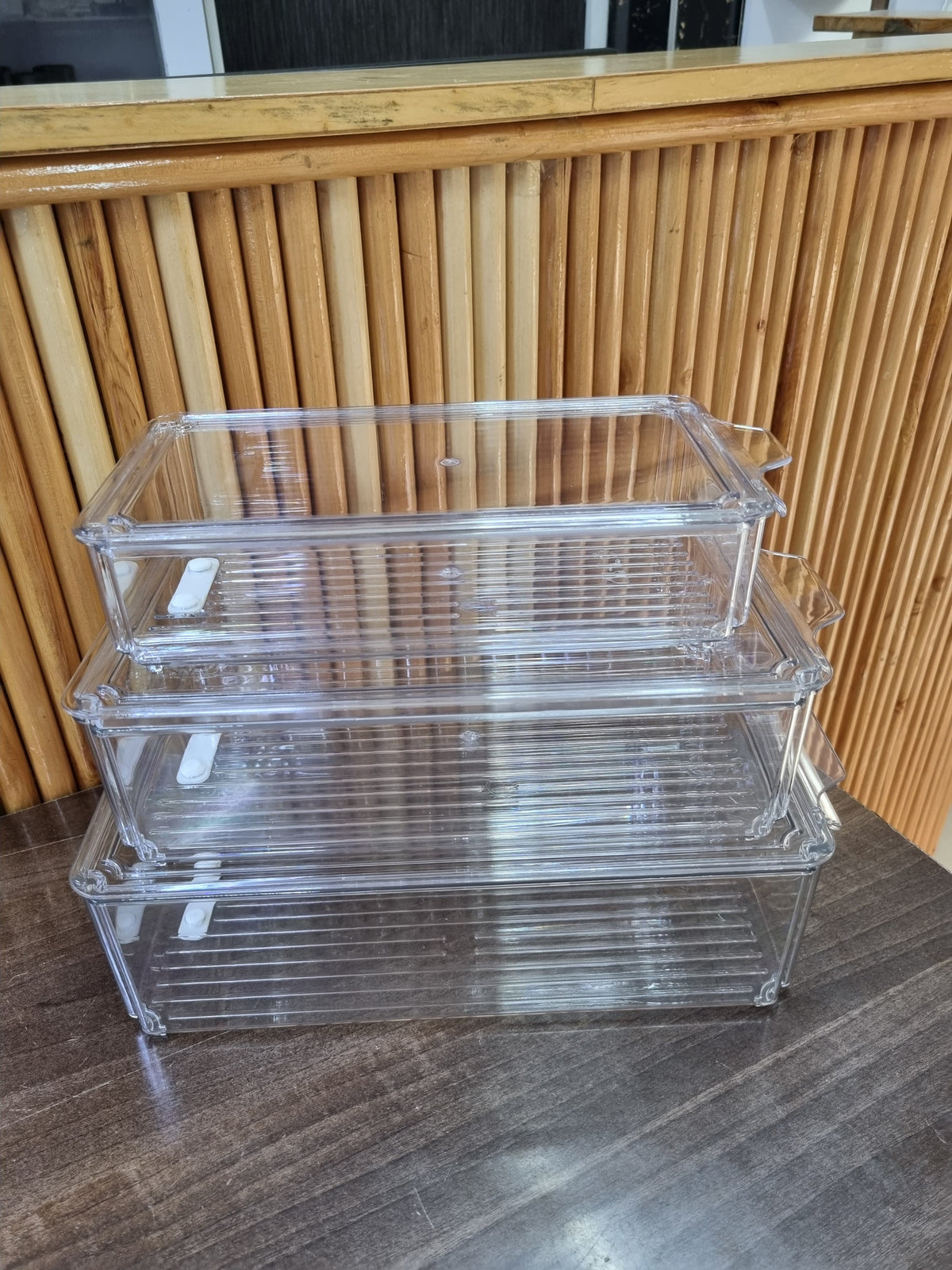 3 pcs set acrylic fridge storage containers