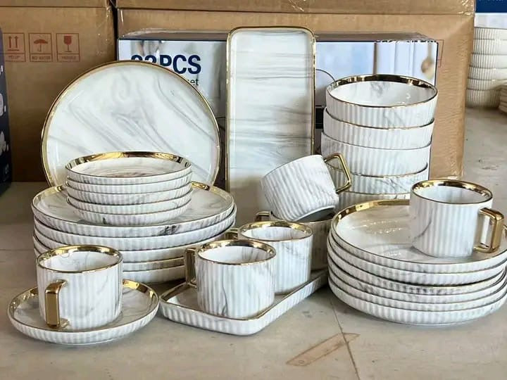 MARBLE European Dinner set
32pcs Elegant  Ceramic Dinner set