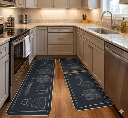 Three Pieces kitchen mat