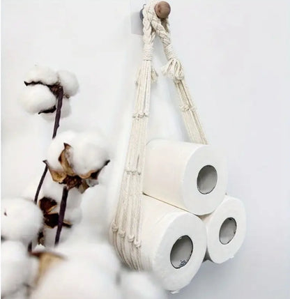 Nordic Style Hanging Cotton Rope Roll Paper Holder