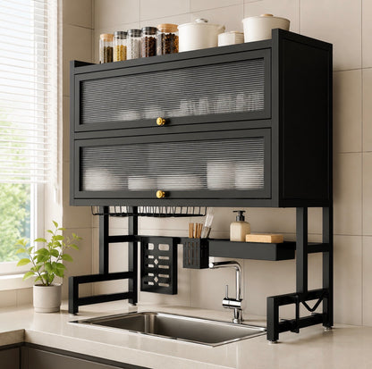 Double  Over the sink with Glass Acrylic Cover