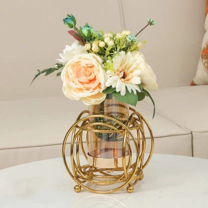 Light Luxury Metal Vase Decoration