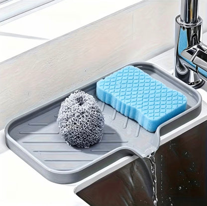 Sink silicone anti-slip tray.