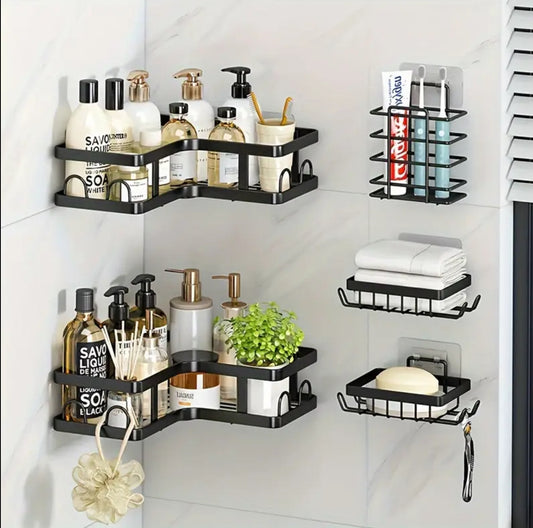 5pcs set triangular Shower caddy shelf/Bathroom organizer