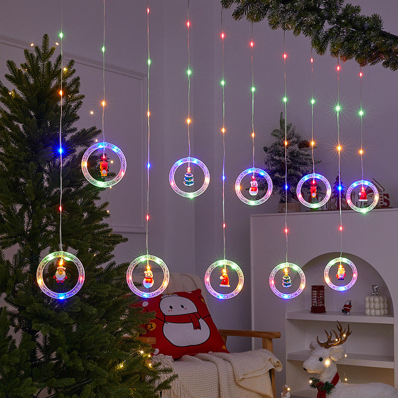 Christmas LED Lights with santa,snowman Reindeer