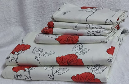 A pair of both printed pure cotton bedsheets