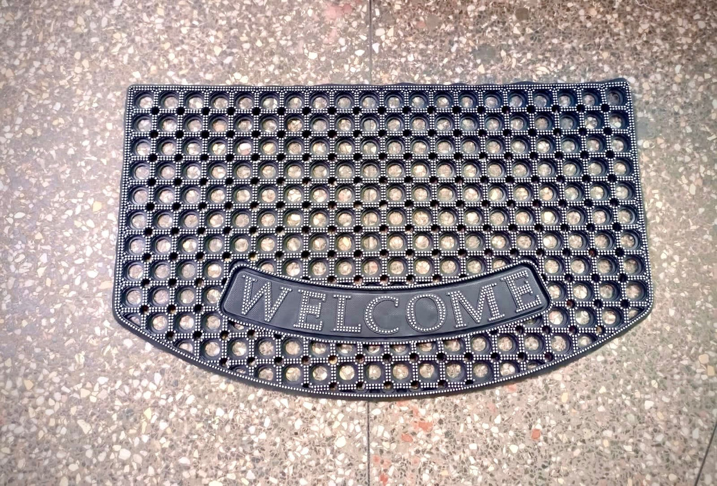 Rubber welcome door mat