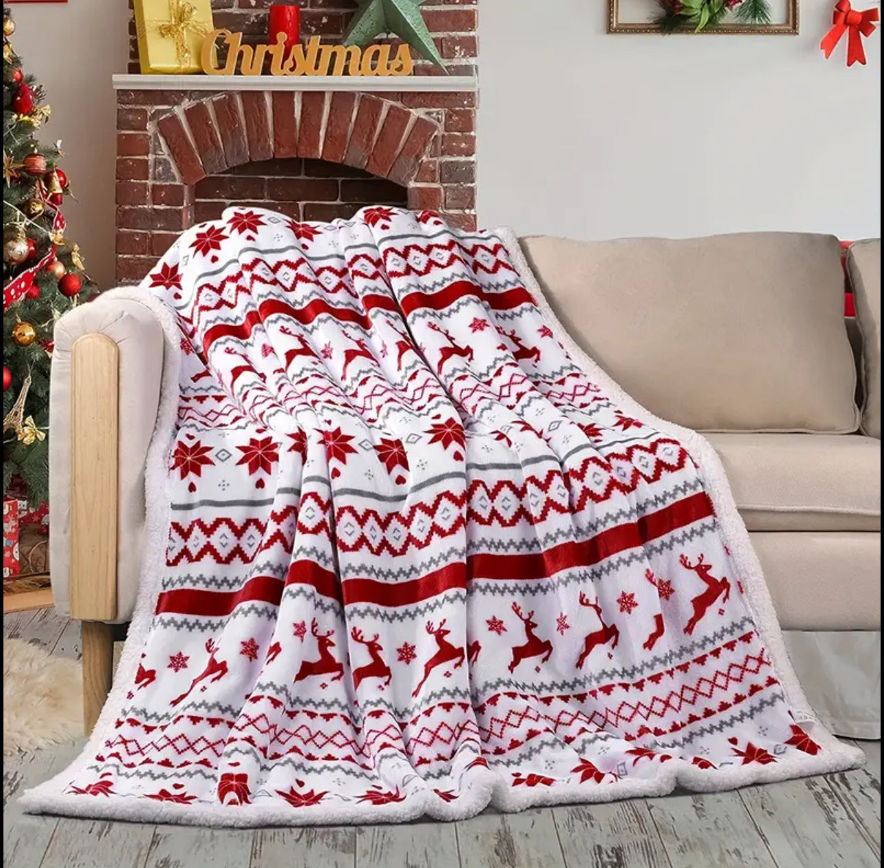 Double Layered Xmas Blanket