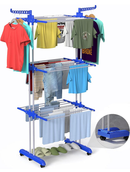 3 Layer Portable / Movable Cloth Drying  Rack