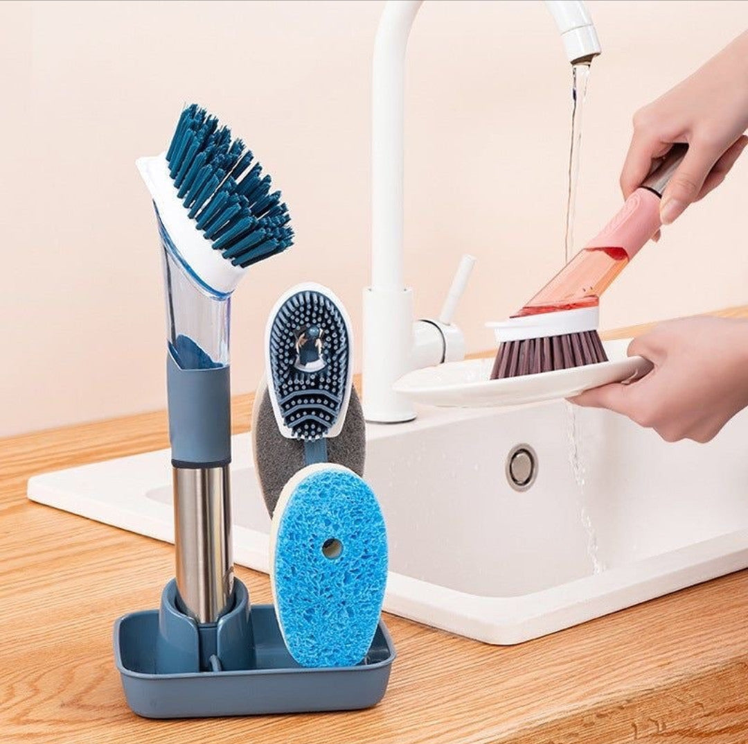 Soap dispensing Dish Brush Set