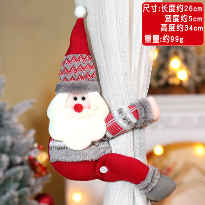 1pc Cute Santa Claus Elk Curtain Buckle