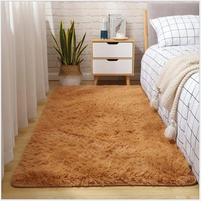 Fluffy bedside carpets