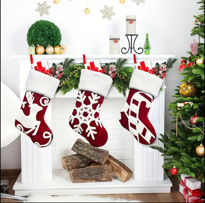 3pcs Big Christmas decor socks