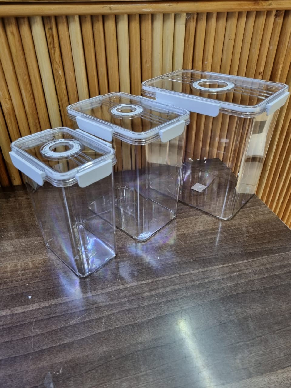 3 pcs acrylic storage containers