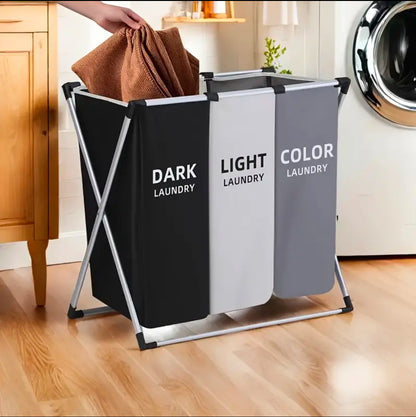 3 grid foldable laundry basket