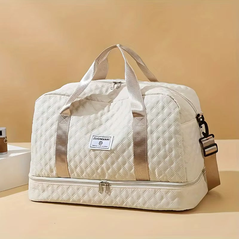Casual Large Capacity Travel Duffel Bag | Lightweight Rhombic Lattice Design