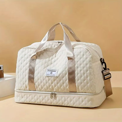 Casual Large Capacity Travel Duffel Bag | Lightweight Rhombic Lattice Design