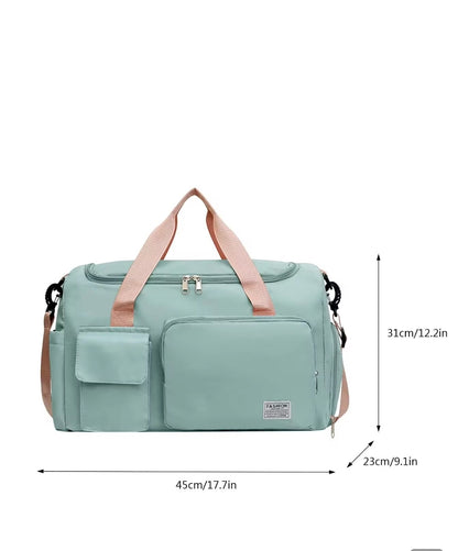 Solid Color Fitness Bag Dry and Wet Separation Yoga Bag