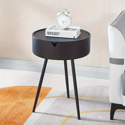 Modern  Nightstand, Bedroom Side Table with Hidden Storage