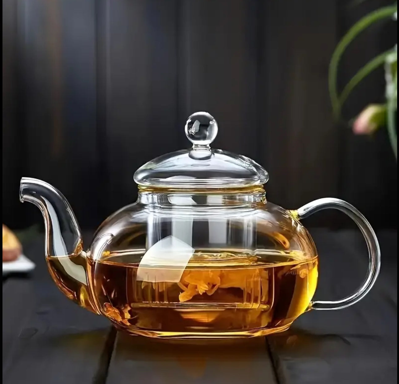 Heat resistant  glass tea pot