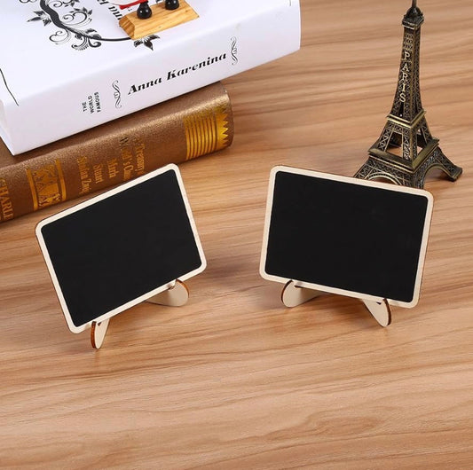 10 sets Mini chalkboard with a wooden Frame rectangle
