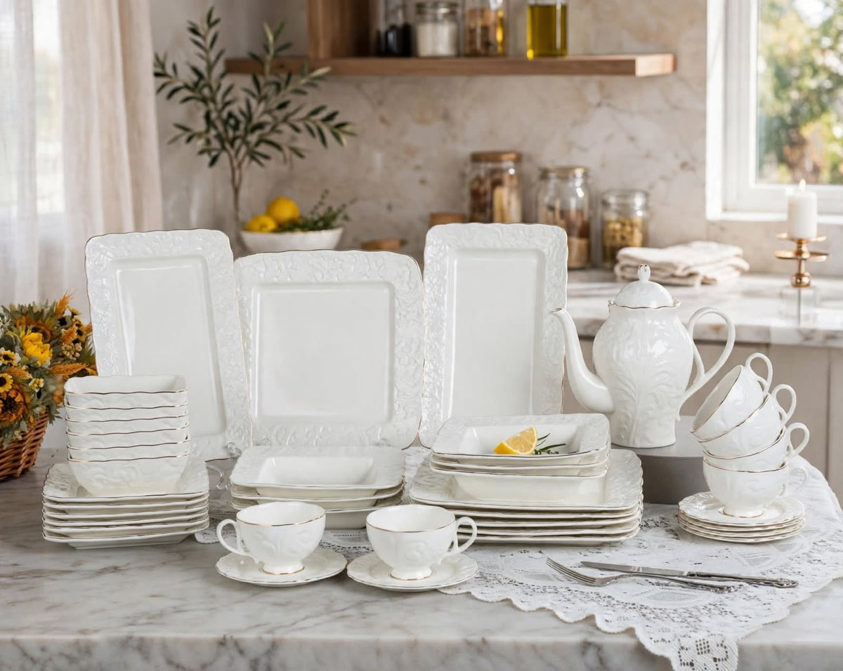 English elegance, redefined 🤍✨
39PCS Fine Porcelain Dinner Set