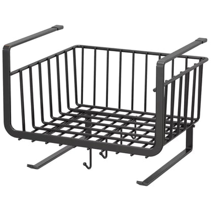4 in 1 Metallic under shelf rack  with hooks