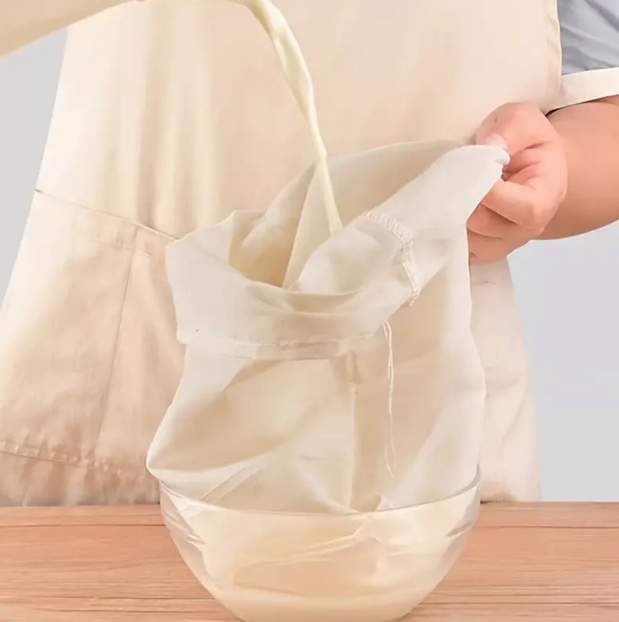 Drawstring cheese cloth