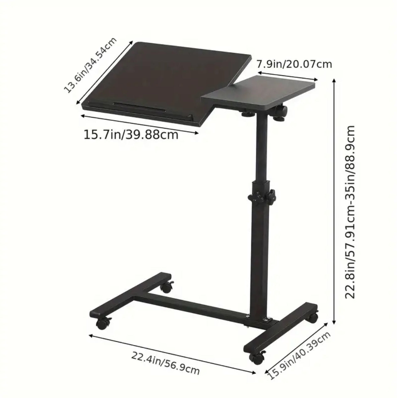 Laptop Stand,Movable Table, Height Adjustable Standing Desk