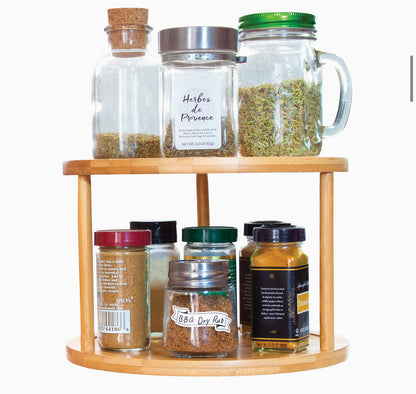 Bamboo rotating spice rack/Lazy Susan