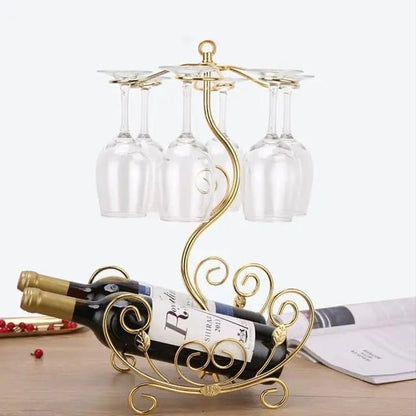 Golden metallic wine Rack