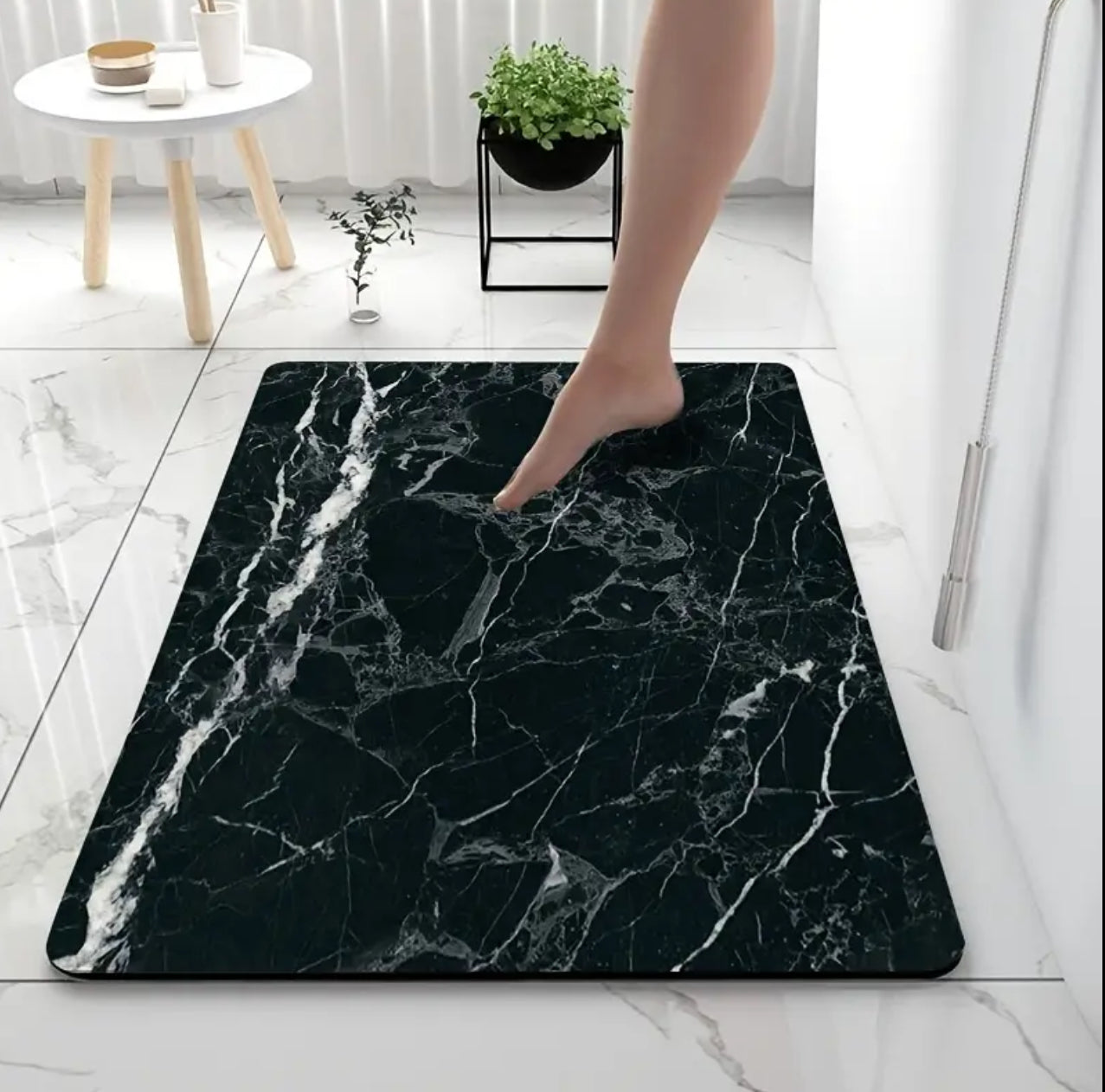 Marble-like Antislip absorbent bathroom mat