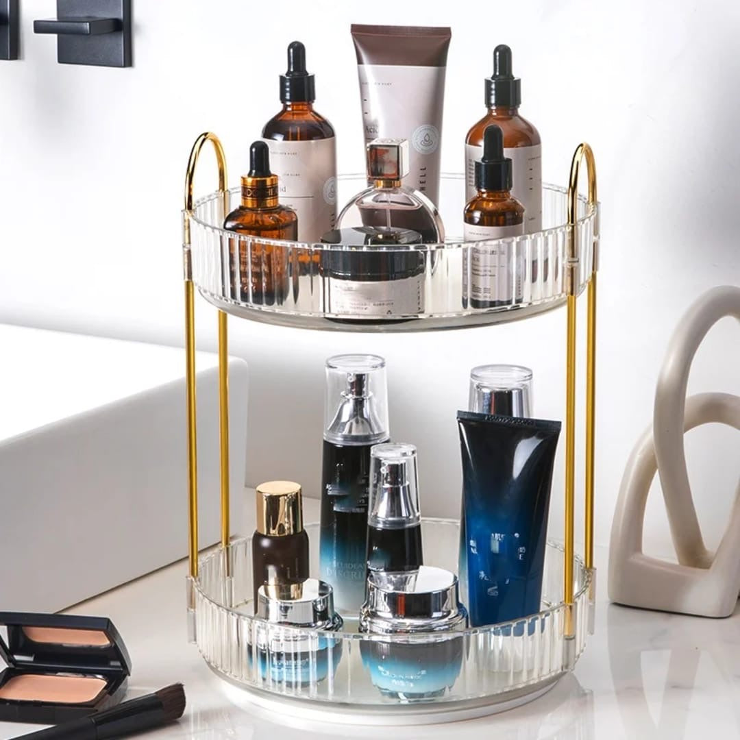 360° Rotating make up storage rack /multi-layer organizer
