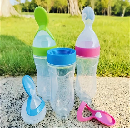 Silicone Squeeze bottle Spoon/ Silicone Spoon Feeder