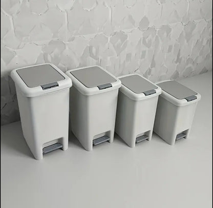 Pedal Dustbin with dual opening by foot press or hand press